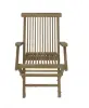  Product image 2 of the product “Folding Chair with Armrest, 89 cm Height | Teak Wood, Natural Finish ”